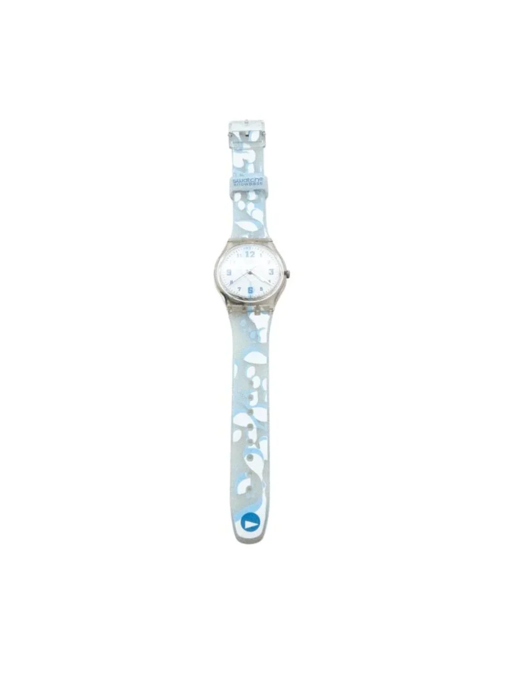 Rare Swatch Gent Access Snowpass Fresh Breeze SKK130 Clear Blue Unisex Watch